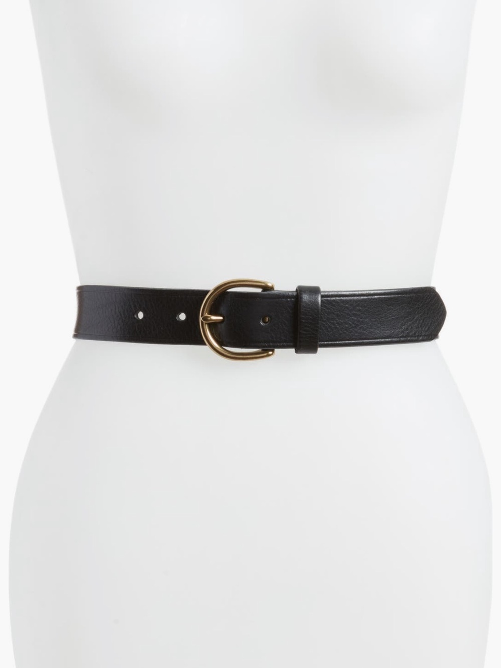 Madewell Medium Perfect Leather Belt in Black - Size Large
